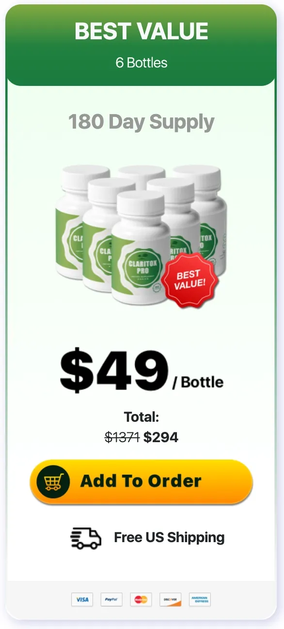 Claritox Pro price 6 bottle